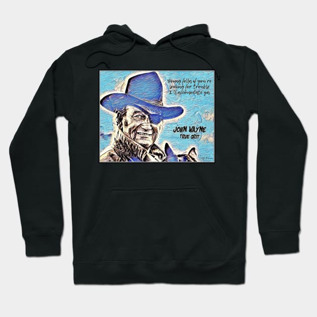 John_Wayne Hoodie by Anung